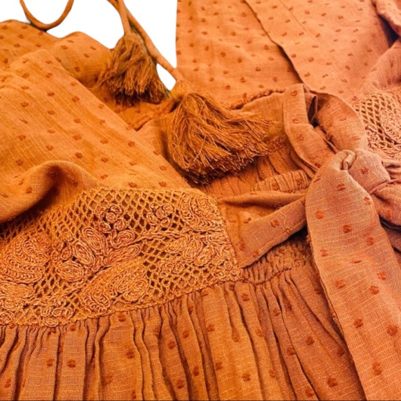 NWT Free People Bohemian Dress Cinnamon 🍂 - Picture 6 of 8